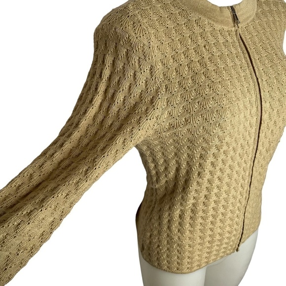 TEXTURED Knit Zip Front Cardigan Sweater💛 - Picture 5 of 9